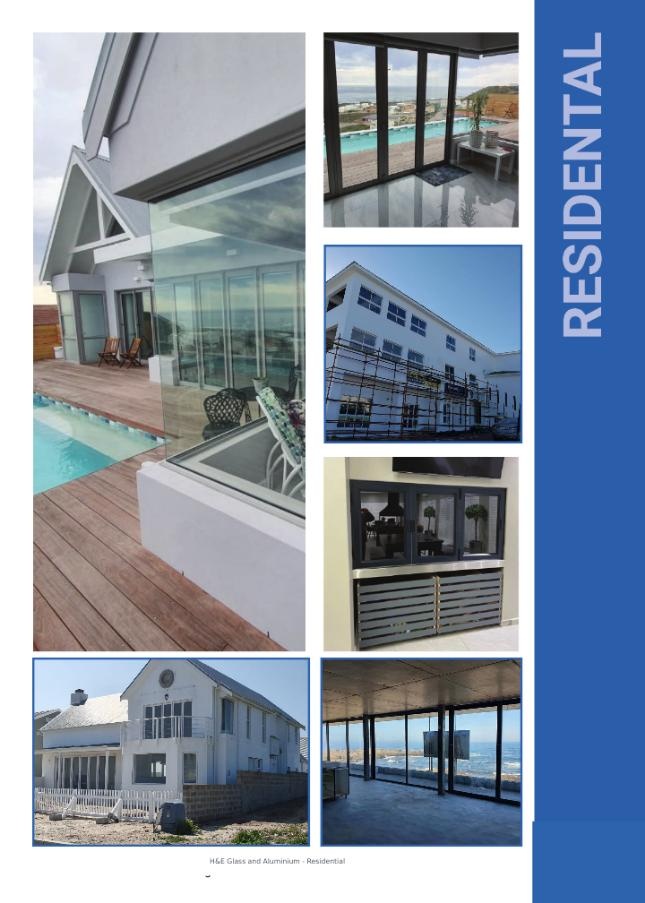 H&E Glass and Aluminium Brochure - Residential Homes